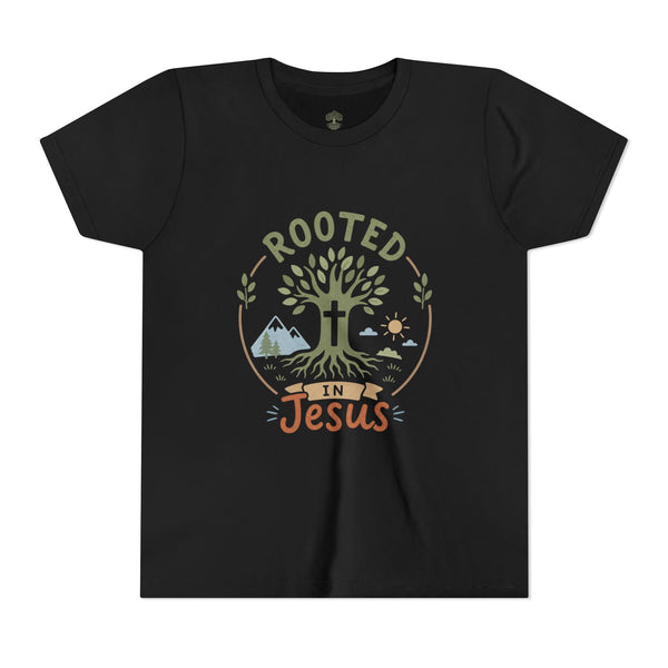 Rooted in Jesus Youth Tee | Kids faith graphic tee — Rooted & Armed Co.