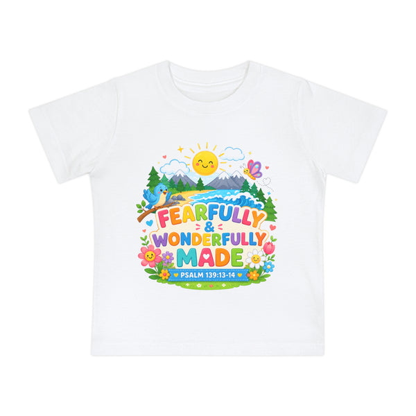 Fearfully & Wonderfully Made Baby Tee | Little ones scripture tee — Rooted & Armed Co.
