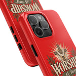Worship Is My Weapon Tough Case | Christian cross protective phone cover