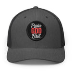 Praise God First | Embroidered Patch Trucker Hat
