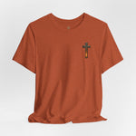 Forged in Faith Tee | Men's cross & mountain graphic tee