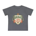 Brave With Jesus Baby Tee | Little ones faith tee