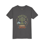 Rooted in Jesus Youth Tee | Kids faith graphic tee