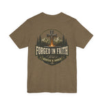 Forged in Faith Tee | Men's cross & mountain graphic tee