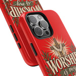 Worship Is My Weapon Tough Case | Christian cross protective phone cover