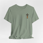 Forged in Faith Tee | Men's cross & mountain graphic tee