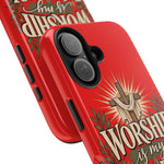 Worship Is My Weapon Tough Case | Christian cross protective phone cover