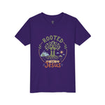 Rooted in Jesus Youth Tee | Kids faith graphic tee