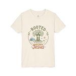 Rooted in Jesus Youth Tee | Kids faith graphic tee