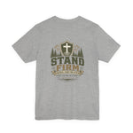 Stand Firm Tee | Men's faith shield graphic tee