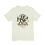 Stand Firm Tee | Men's faith shield graphic tee