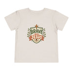 Brave With Jesus Toddler Tee | Little ones faith tee