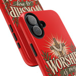 Worship Is My Weapon Tough Case | Christian cross protective phone cover