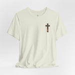 Forged in Faith Tee | Men's cross & mountain graphic tee