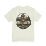 Forged in Faith Tee | Men's cross & mountain graphic tee