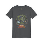 Rooted in Jesus Youth Tee | Kids faith graphic tee