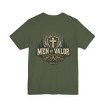Men of Valor Tee | Christian faith shield graphic tee