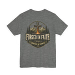 Forged in Faith Tee | Men's cross & mountain graphic tee