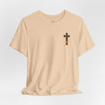Forged in Faith Tee | Men's cross & mountain graphic tee
