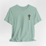 Forged in Faith Tee | Men's cross & mountain graphic tee