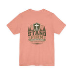 Stand Firm Tee | Men's faith shield graphic tee