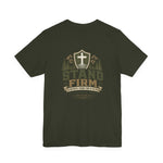 Stand Firm Tee | Men's faith shield graphic tee