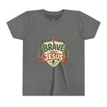 Brave With Jesus Youth Tee | Kids faith graphic tee