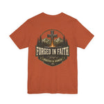 Forged in Faith Tee | Men's cross & mountain graphic tee