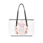 Prayer Warrior Bag | Floral Matthew 18:20 Scripture Shoulder Bag
