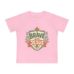 Brave With Jesus Baby Tee | Little ones faith tee
