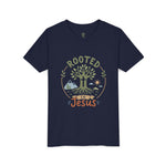 Rooted in Jesus Youth Tee | Kids faith graphic tee