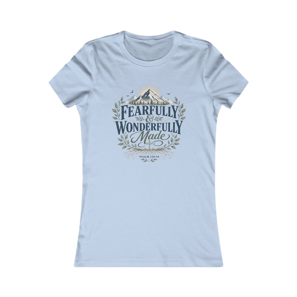 Fearfully & Wonderfully Made Tee | Women's scripture slim fit — Rooted & Armed Co.
