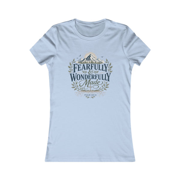 Fearfully & Wonderfully Made Tee | Women's scripture slim fit — Rooted & Armed Co.