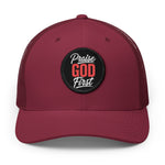 Praise God First | Embroidered Patch Trucker Hat