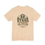 Stand Firm Tee | Men's faith shield graphic tee