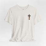 Forged in Faith Tee | Men's cross & mountain graphic tee