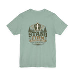 Stand Firm Tee | Men's faith shield graphic tee