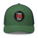 Praise God First | Embroidered Patch Trucker Hat