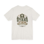 Stand Firm Tee | Men's faith shield graphic tee