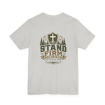 Stand Firm Tee | Men's faith shield graphic tee