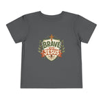 Brave With Jesus Toddler Tee | Little ones faith tee