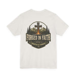 Forged in Faith Tee | Men's cross & mountain graphic tee