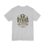 Stand Firm Tee | Men's faith shield graphic tee