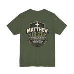 Prayer Warrior Tee | Matthew 18:20 Shield Graphic