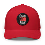 Praise God First | Embroidered Patch Trucker Hat