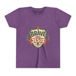 Brave With Jesus Youth Tee | Kids faith graphic tee
