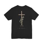 Faith Cross Tee | Women's floral cross back graphic tee