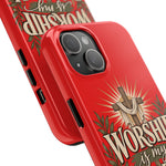 Worship Is My Weapon Tough Case | Christian cross protective phone cover