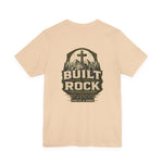 Built on the Rock Tee | Men's faith cross graphic tee