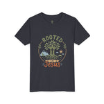 Rooted in Jesus Youth Tee | Kids faith graphic tee